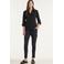 TQ-Amsterdam high waist slim fit cargobroek Karin van travelstof donkerblauw