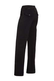 thumbnail: TQ-Amsterdam high waist straight fit pantalon Romee van travelstof zwart