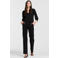TQ-Amsterdam high waist straight fit pantalon Romee van travelstof zwart