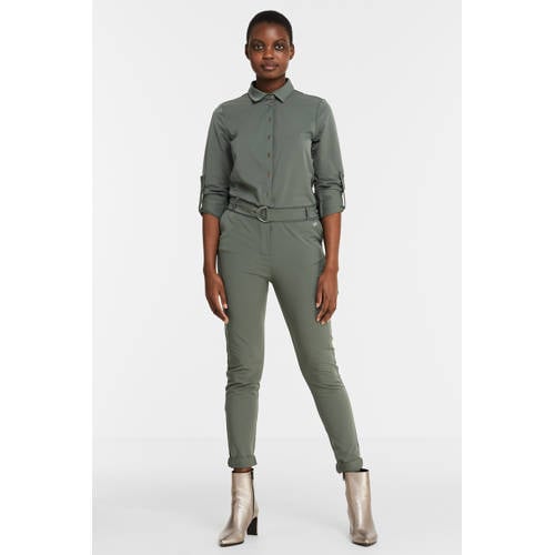 TQ-Amsterdam travelstof regular jumpsuit groen afbeelding