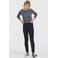 TQ-Amsterdam high waist tapered fit pantalon Maud van travelstof donkerblauw