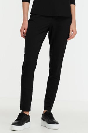 slim fit broek Zoe van travelstof zwart