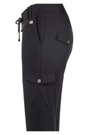 thumbnail: TQ-Amsterdam high waist slim fit cargobroek Karin van travelstof zwart