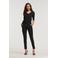 TQ-Amsterdam high waist slim fit cargobroek Karin van travelstof zwart