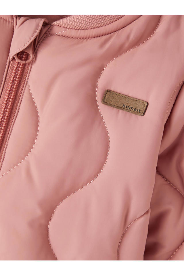 NAME IT BABY baby bomberjack zomer NBFMARS van polyester roze