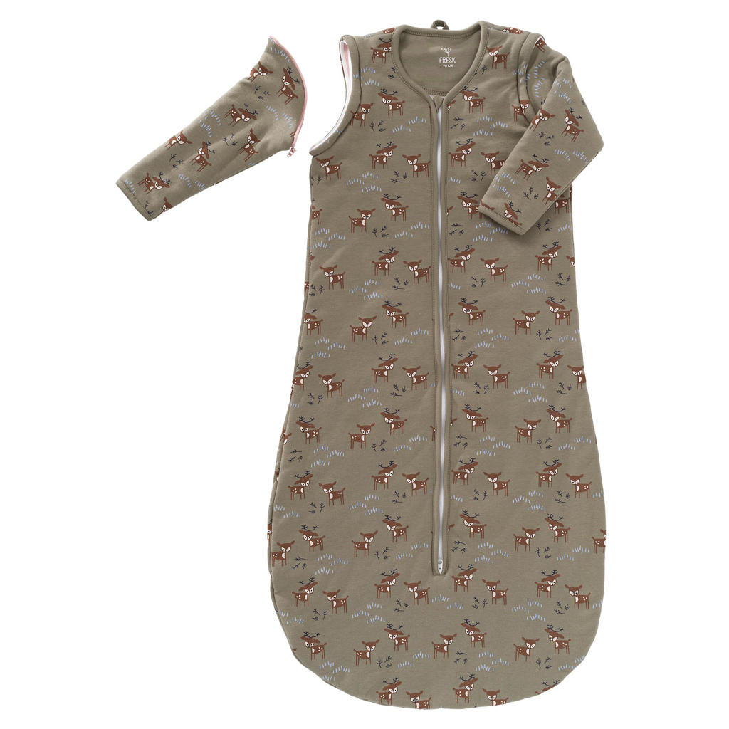 Fresk gevoerde baby winter slaapzak Deer olive