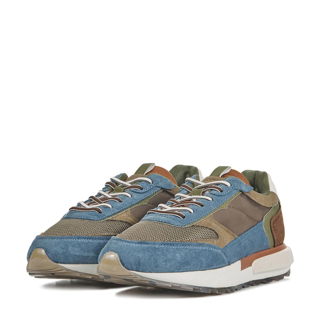 HOFF The Brand Sneaker City In Pelle Grezza Donna - Blu, Ispirata Anni '90 Con Suola 3cm