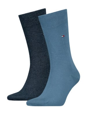sokken met logo - set van 2 blauw multi