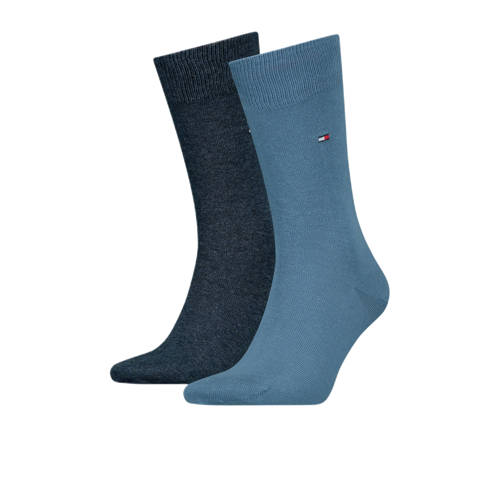 Tommy Hilfiger sokken met logo - set van 2 blauw multi