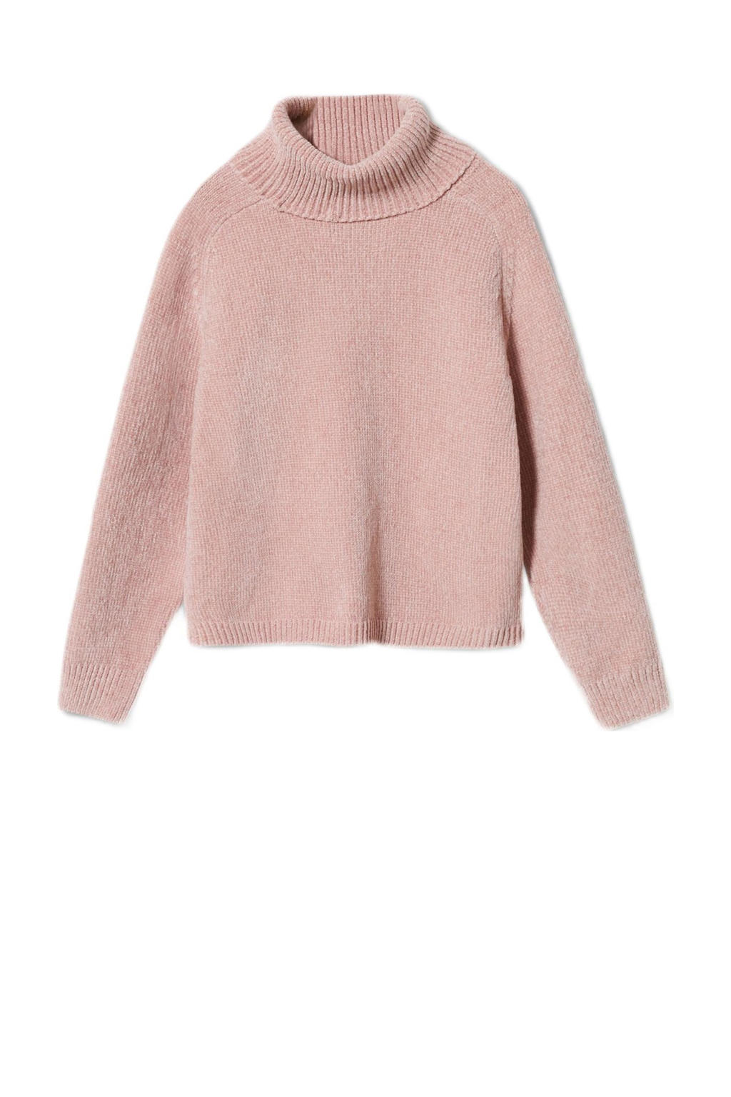KIDS ONLY GIRL gebreide coltrui KOGNEWLINA met textuur lichtbruin
