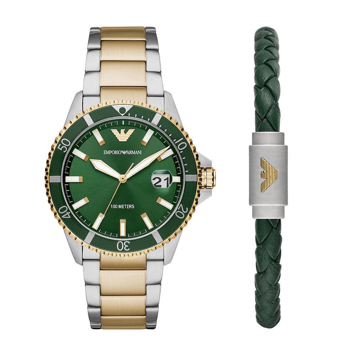Monarch Dempsey werkelijk Emporio Armani horloge + armband AR80063SET goudkleurig / zilverkleurig |  wehkamp
