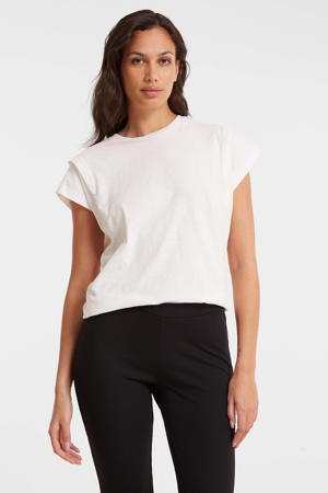 T-shirt met schouder detail off-white