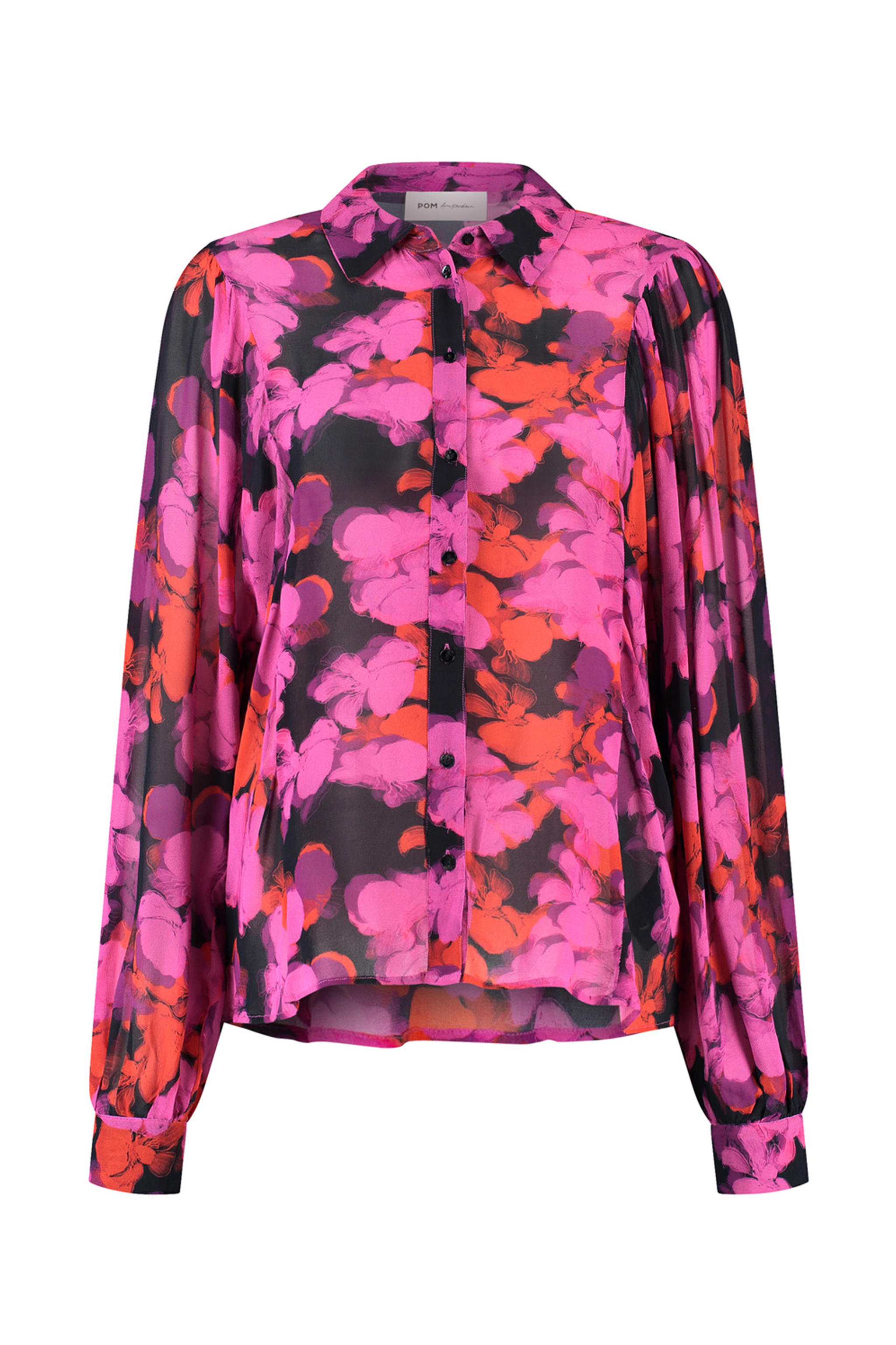 POM Amsterdam gebloemde blouse roze wehkamp