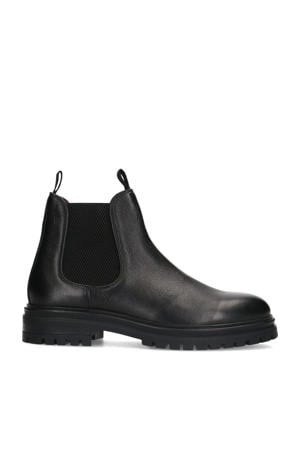 leren chelsea boots zwart