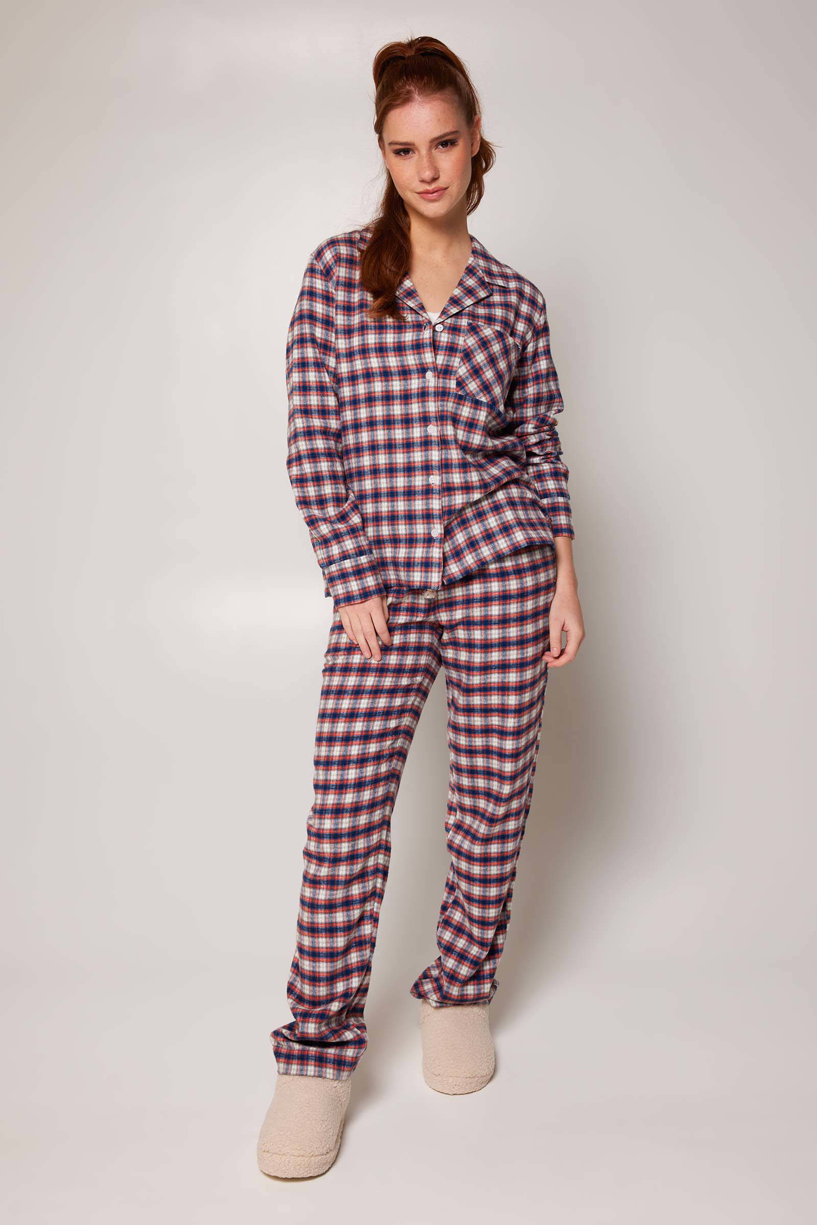 Kleding Herenkleding Pyjamas & Badjassen Pyjamashorts en pyjamabroeken AOP I Love Wine Satijnen Pyjama voor vrouwen 