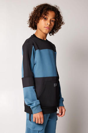 sweater Spence CB zwart/blauw