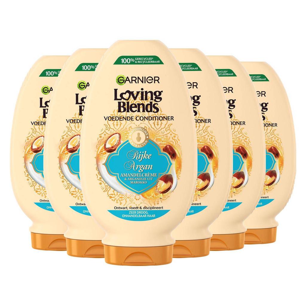 Garnier Loving Blends Rijke Argan conditioner voor zeer droog haar - 6 x 250 ml - voordeelverpakking