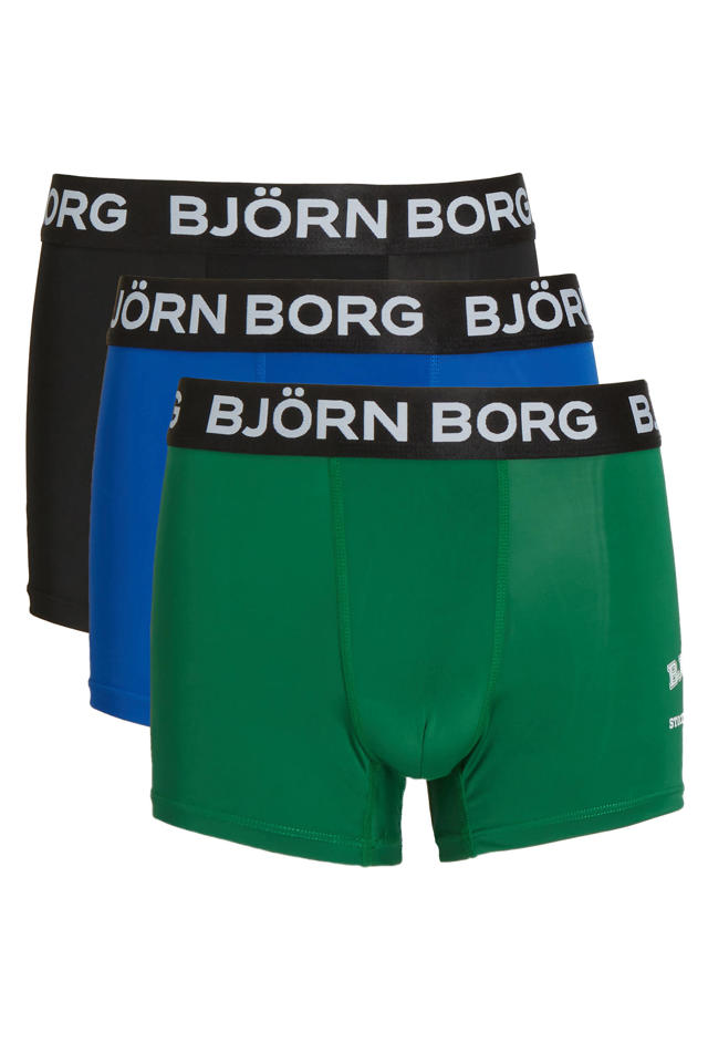 Tonen Verstrikking zuur Björn Borg boxershort - set van 3 groen/blauw/zwart | wehkamp