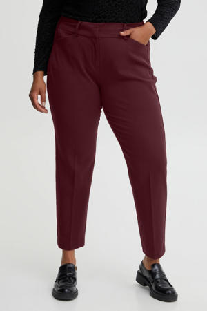 cropped slim fit pantalon FPNOLA donkerrood