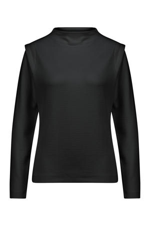 sweater met schouderdetail zwart
