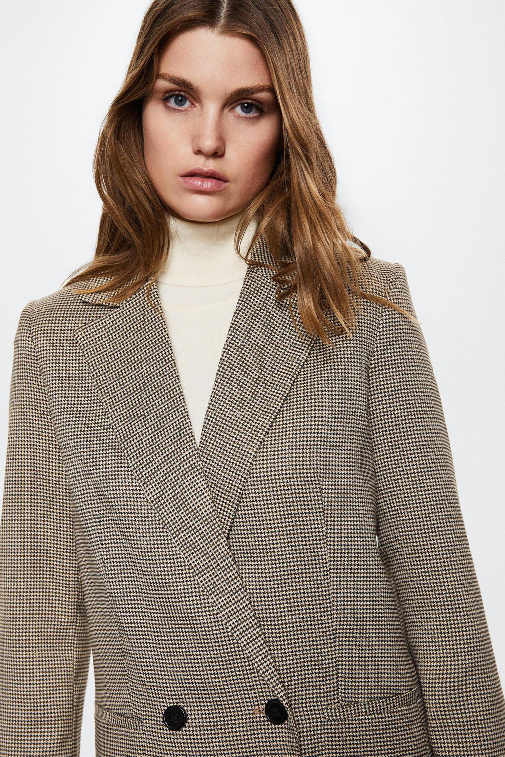 Mango geruite blazer beige kopen? | Morgen in huis | wehkamp