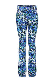 thumbnail: Geisha flared broek met all over print bruin