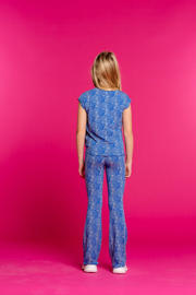 thumbnail: Geisha T-shirt met dierenprint blauw