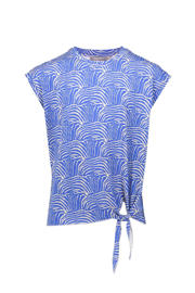 thumbnail: Geisha T-shirt met dierenprint blauw