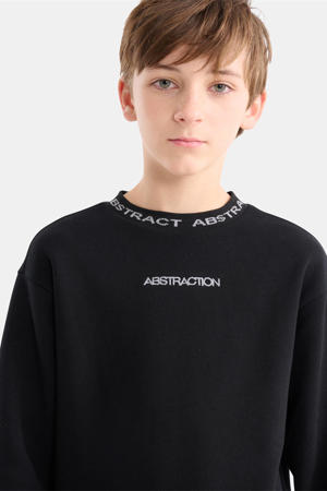 sweater Igor met tekst zwart