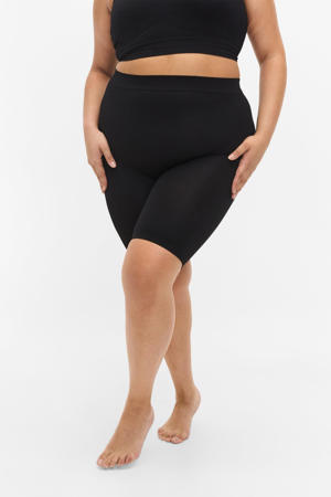 Plus Size naadloze cycling short zwart