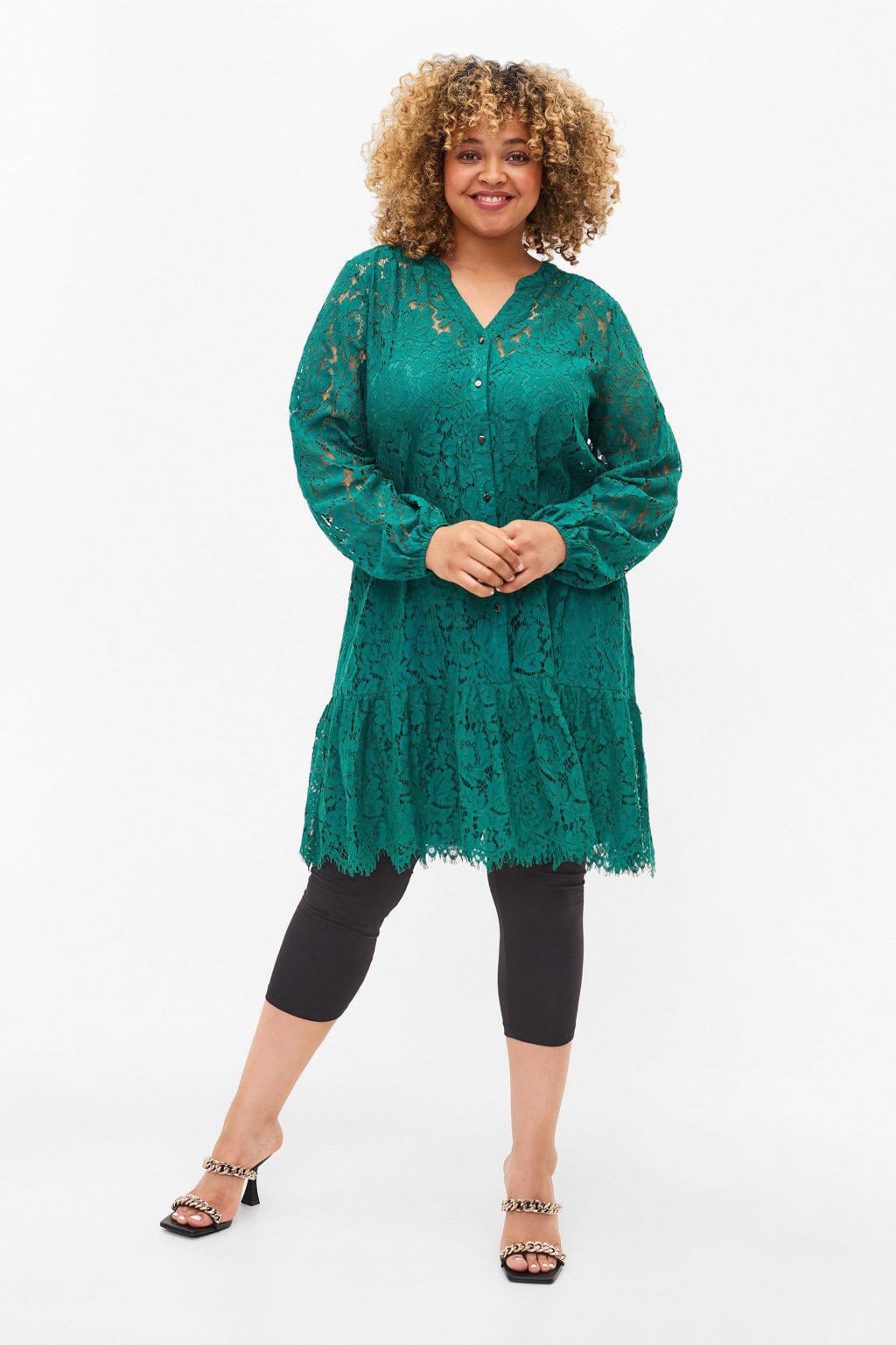 Zizzi Plus Size 3/4 legging zwart