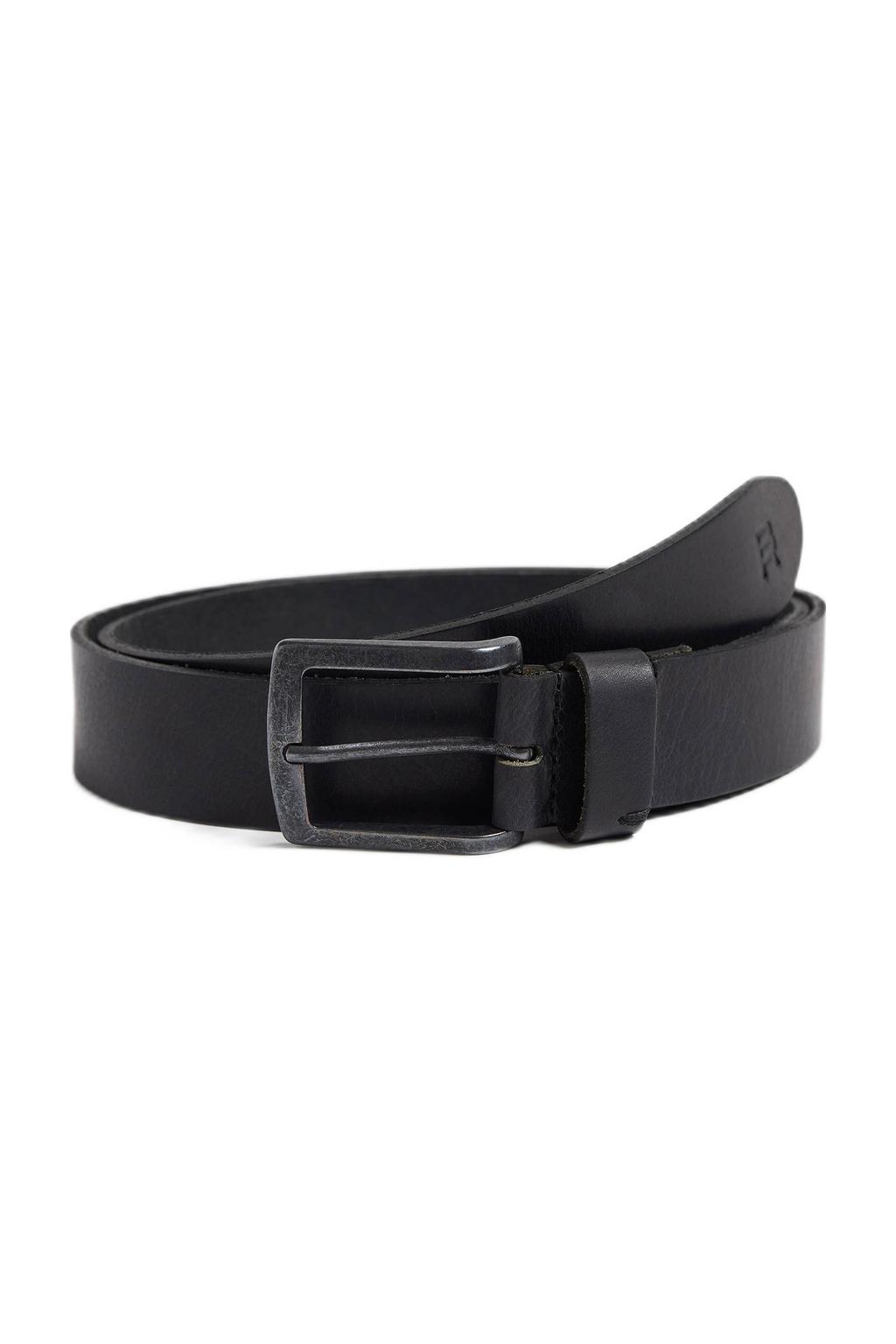 WE Fashion Blue Ridge leren riem zwart