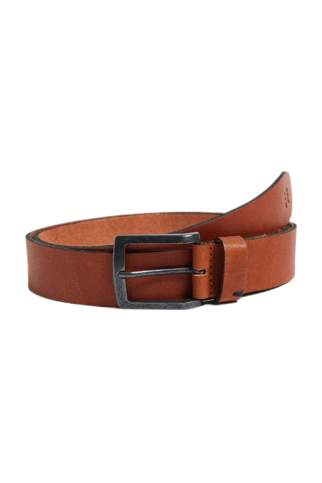 WE Fashion Blue Ridge leren riem cognac