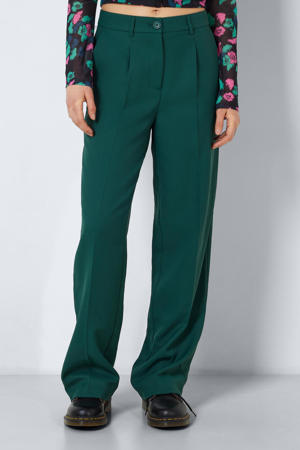 high waist straight fit pantalon NMDREWIE  groen