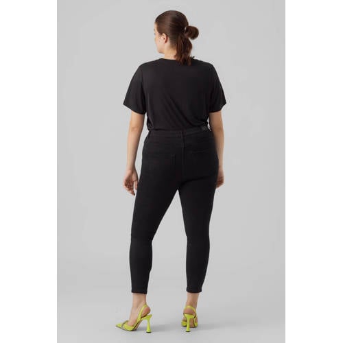 VERO MODA CURVE high waist skinny jeans zwart afbeelding