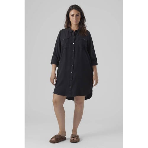 VERO MODA CURVE blousejurk zwart afbeelding