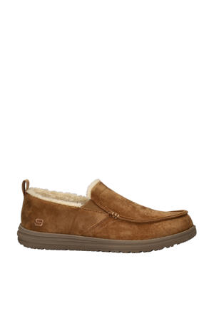 pantoffels cognac