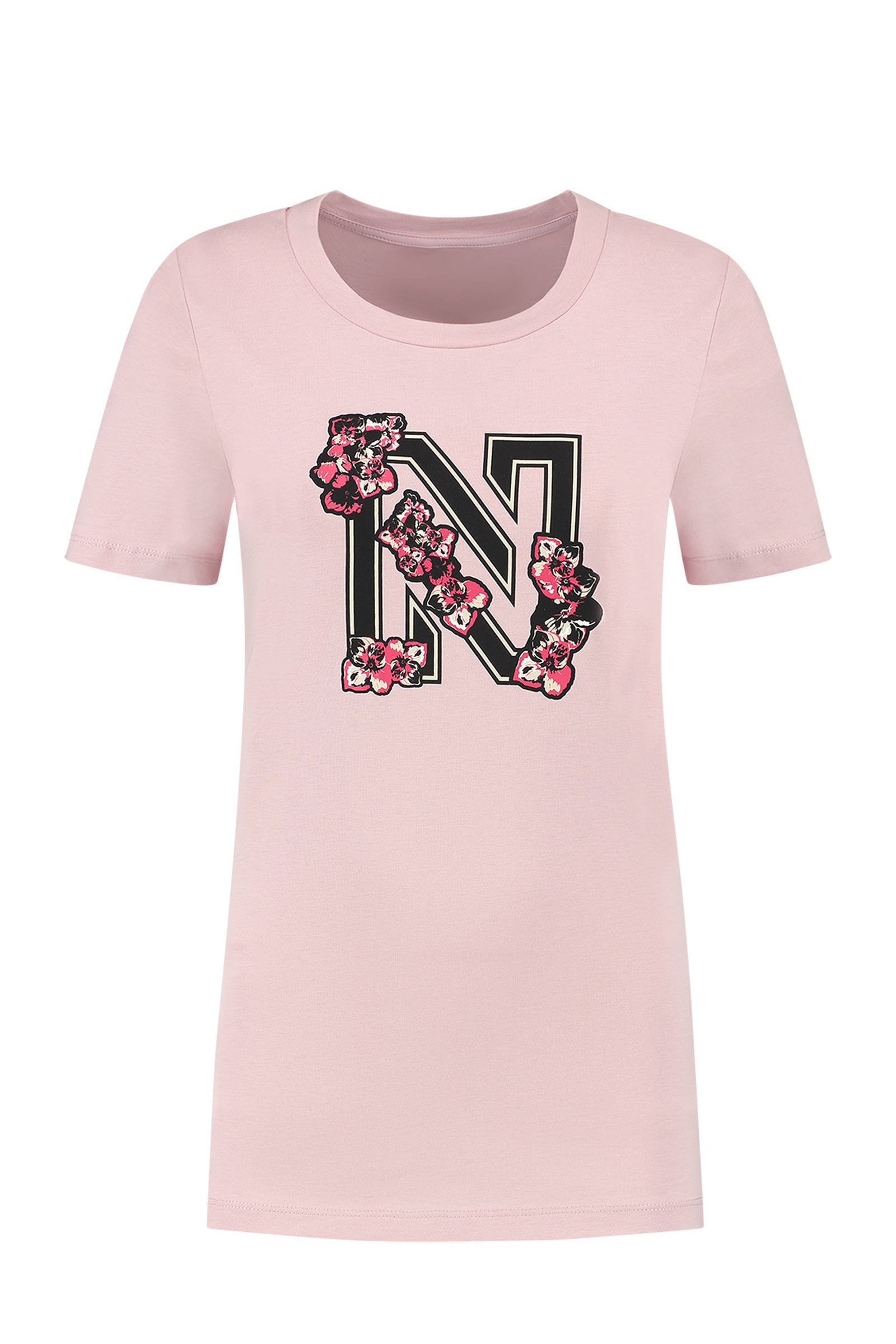 NIKKIE T shirt met logo roze kopen Morgen in huis wehkamp