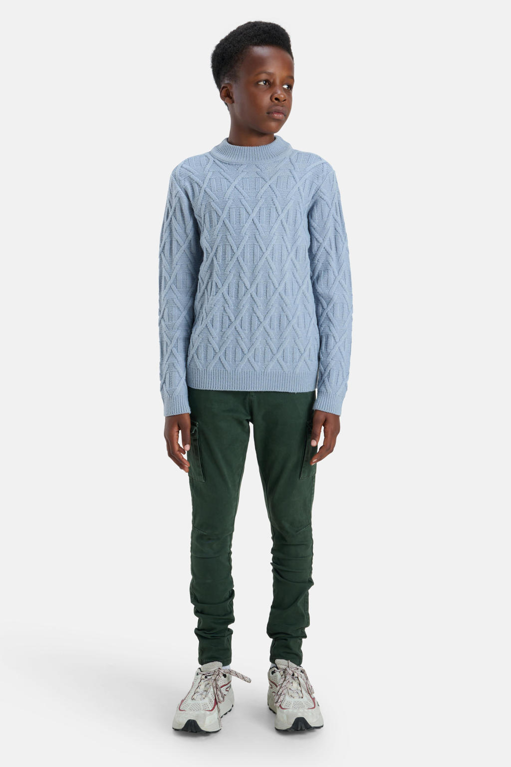 Shoeby tapered fit cargobroek Casual donkergroen Shoeby tapered fit cargobroek Casual donkergroen