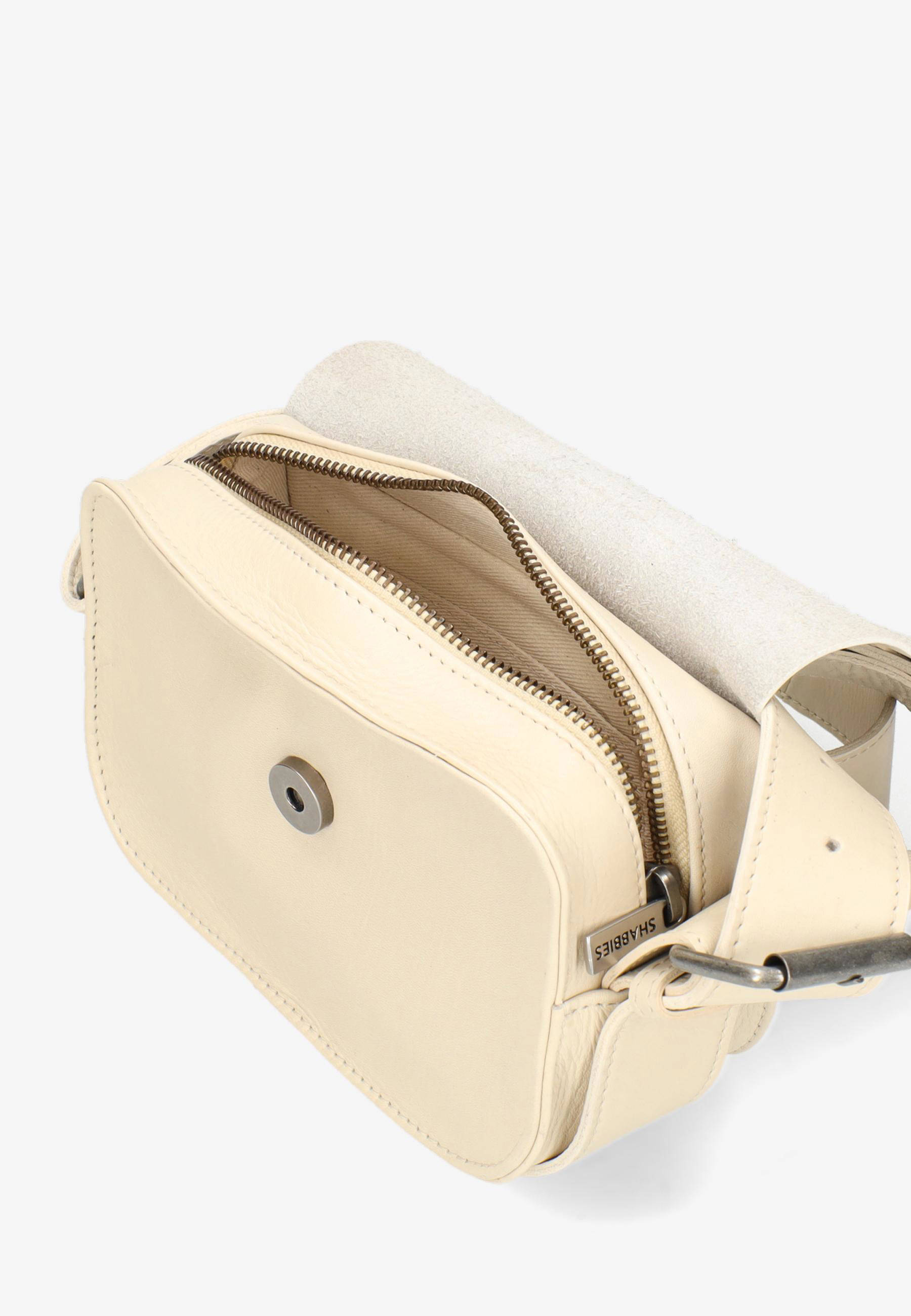 Shabbies Amsterdam leren crossbody tas beige wehkamp