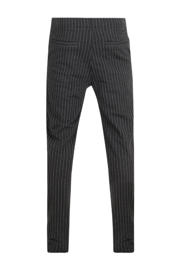 thumbnail: Shoeby slim fit broek met krijtstreep donkergrijs