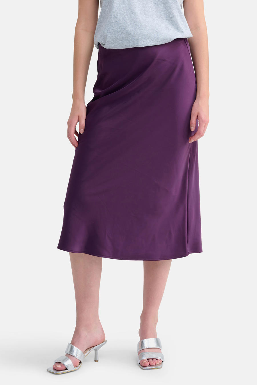 Dames hoge taille rok effen satijnen jurk rits elegante rok bretels Dames hoge taille rok effen satijnen jurk rits elegante rok bretels