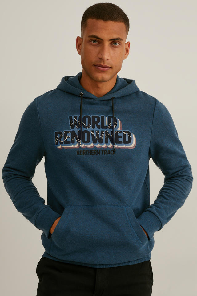oogst Gewoon verjaardag C&A hoodie met printopdruk blauw | wehkamp