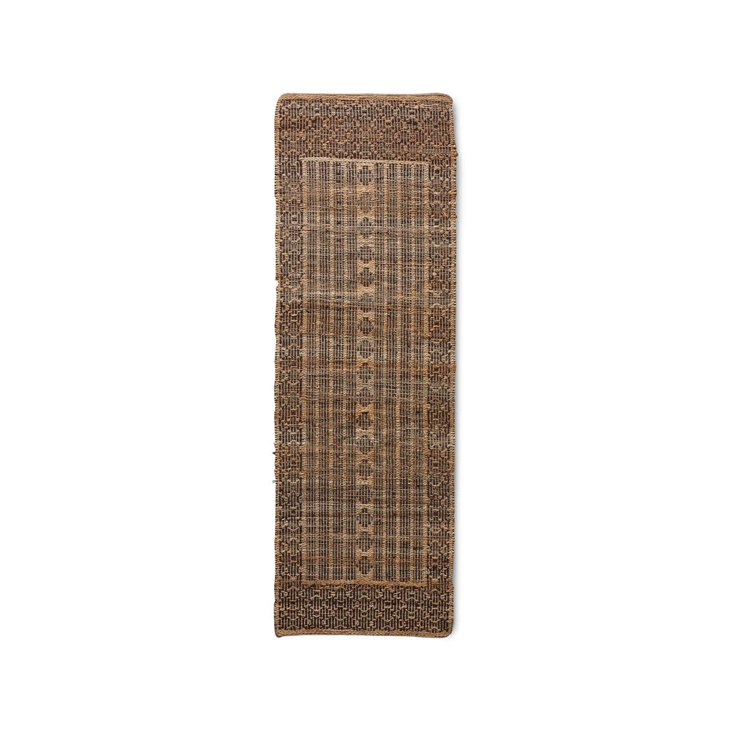 HKLIVING gang loper jute bruin (200x70 cm)