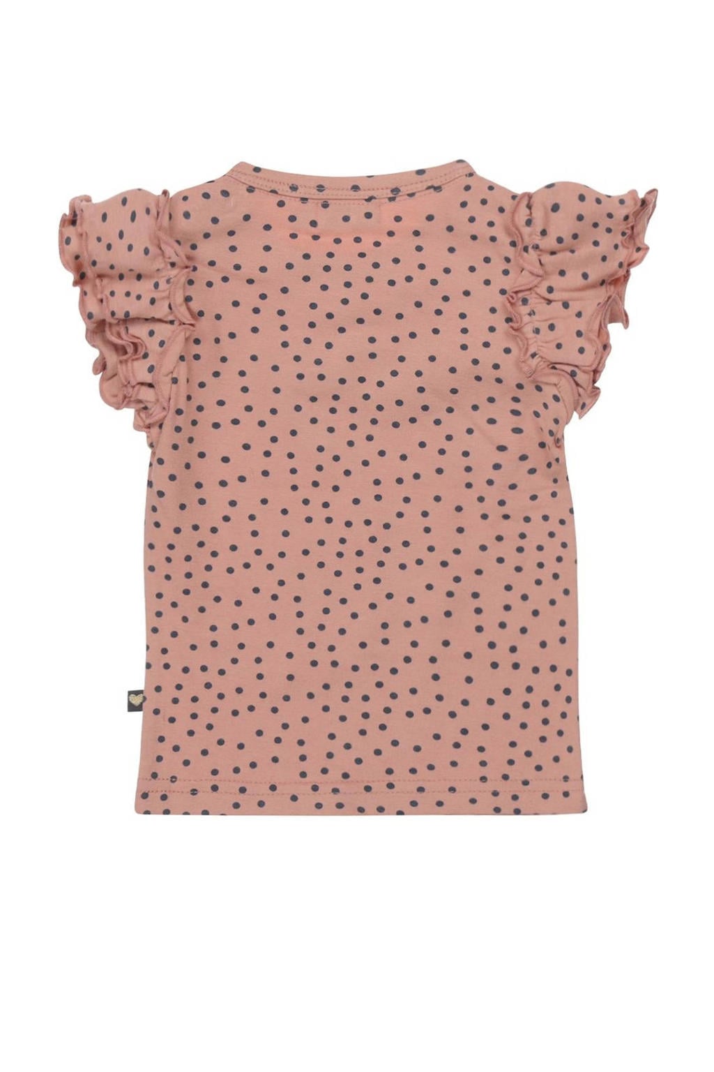 NONO top met printopdruk en ruches roze/zwart NONO top met printopdruk en ruches roze/zwart