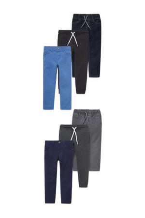 broek - set van 6 grijs/donkerblauw/zwart