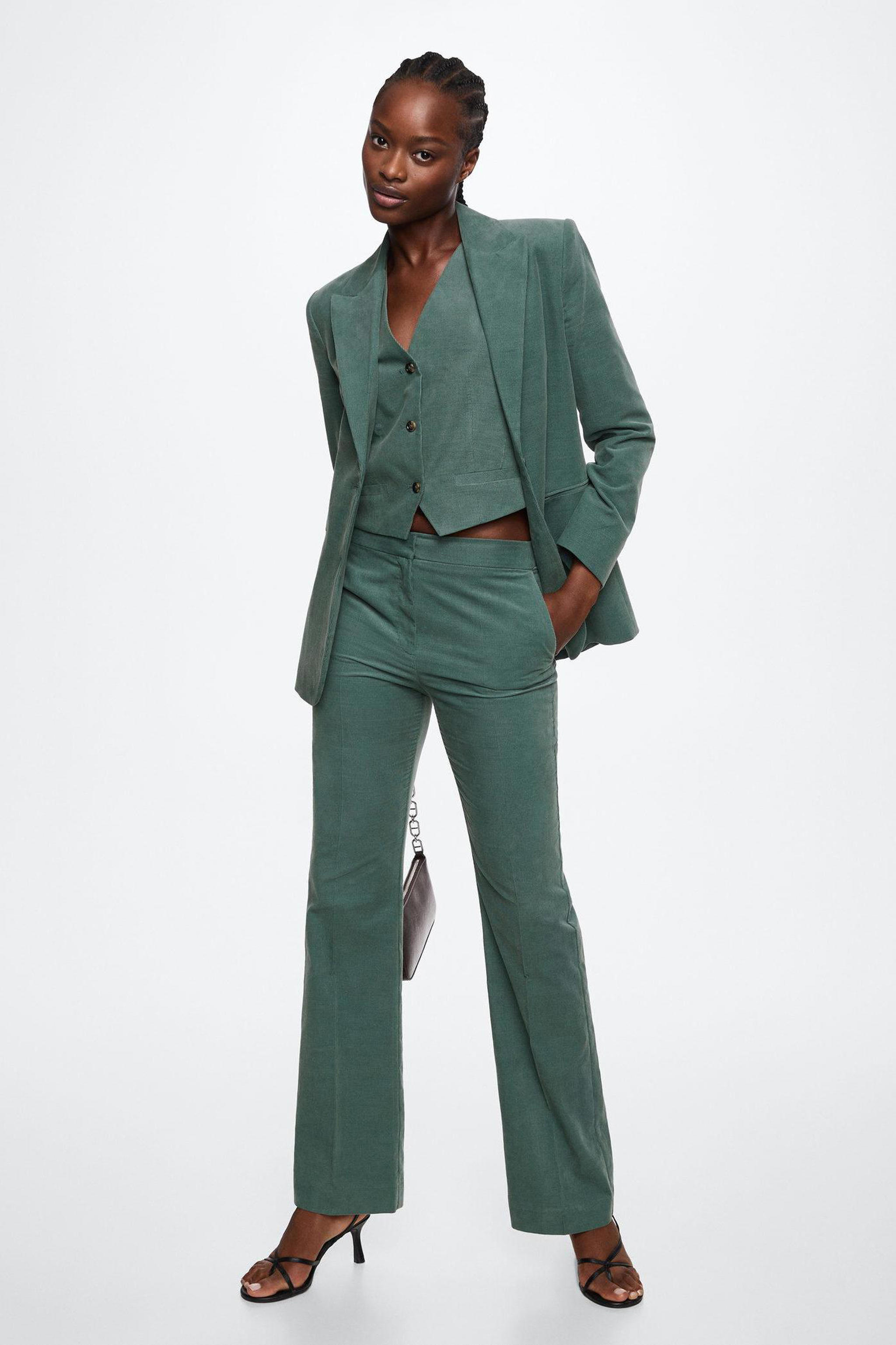 Mango corduroy blazer groen kopen? in huis wehkamp
