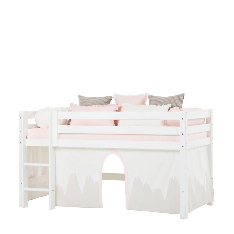 Bedgordijn, hoogslaper, stapelbed, bedomranding, slaapzaal, studentenhuis, baldakijn, bedtent met organza, privacy, verduistering, gordijn, kinderkamer, kinderbed, speeltent, slaaptent, 2 x 1,35 m