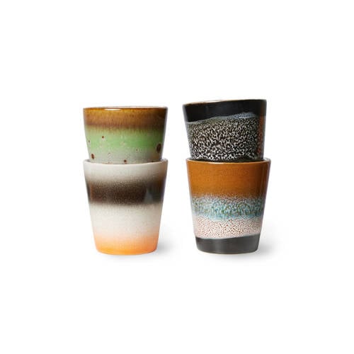 HKLIVING ristrettokopje 70s (Ø5,8 cm) (80 ml) (set van 4) afbeelding