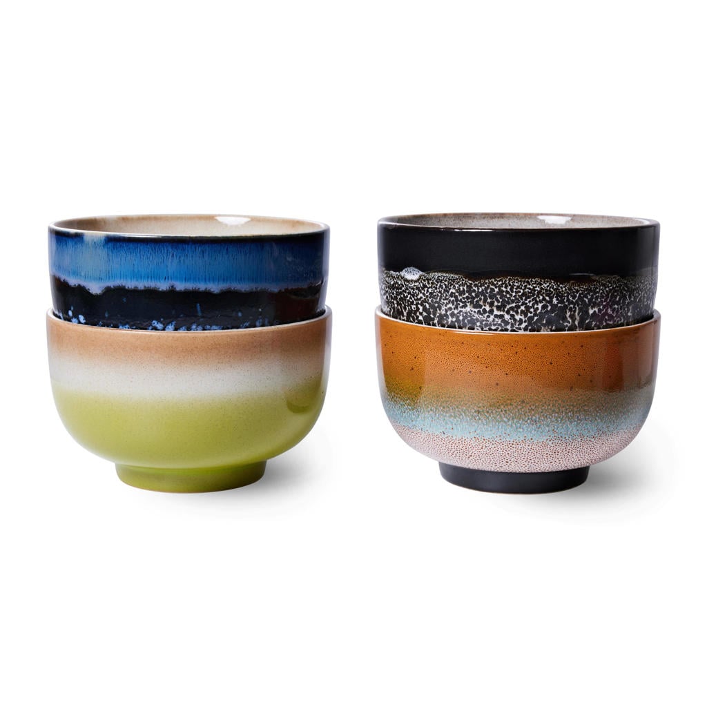 HKLIVING kom 70s (Ø13,5 cm) (set van 4)